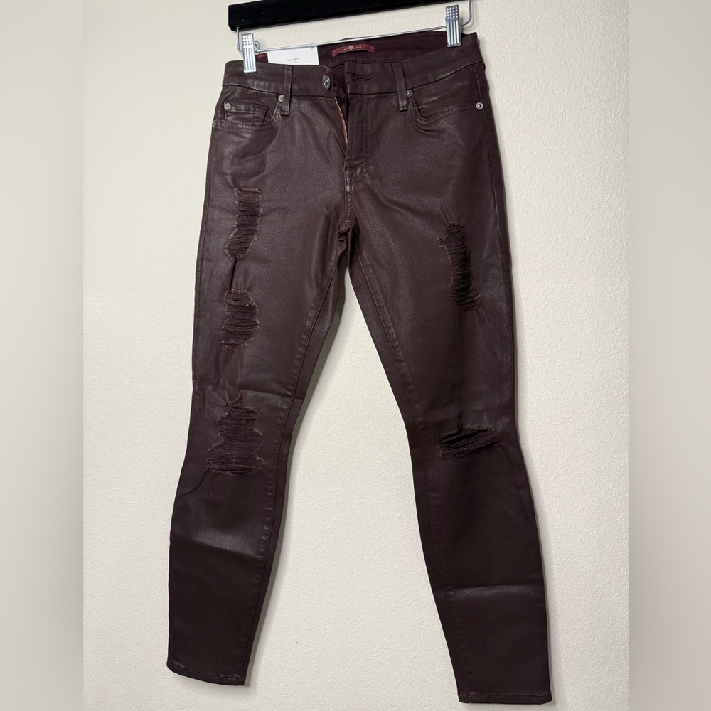 For all mankind 7 jeans waxed skinny jeans size 26
